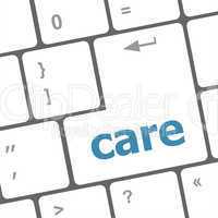 care word on computer pc keyboard key