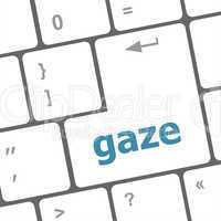 gaze word on computer pc keyboard key