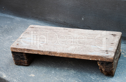 Old style mini wood stool ready to use