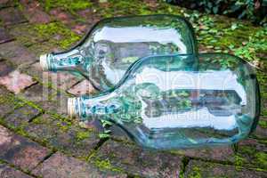 Recycle big glass wine decorate home garden