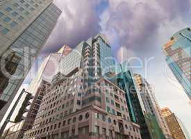 Toronto skyscrapers, upward view