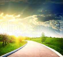 Asphalted road to the sun