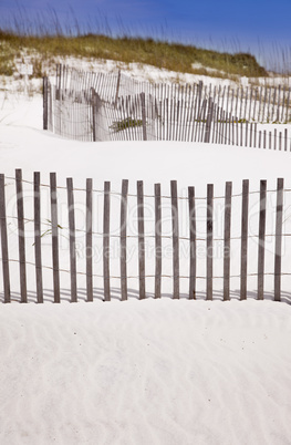 Sand Dunes and Fence at the Beach