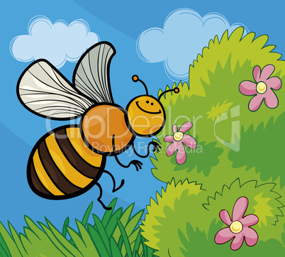 honey bee cartoon illustration