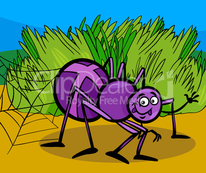 cross spider insect cartoon illustration