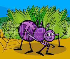 cross spider insect cartoon illustration