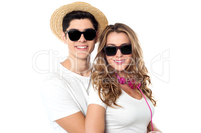 Couple enjoying romantic music together