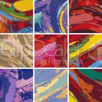 abstract painting background design set