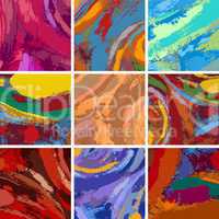 abstract painting background design set