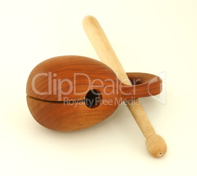 Moktak -Korean-style wooden fish. Buddhist musical instrument used at recitation