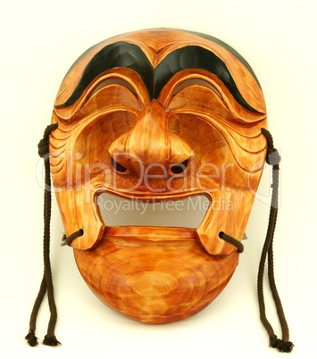 Korean traditional male wooden mask