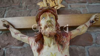 very bloody scary jesus on the cross 10896