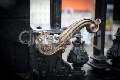 Beautiful metallic lock gate