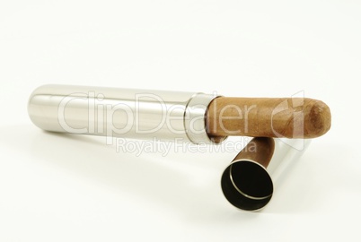Cigar in stainless steel tube