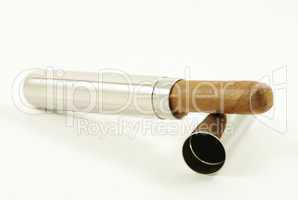 Cigar in stainless steel tube