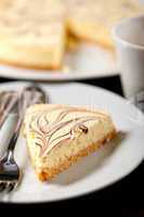 Cheese cake and espresso coffee