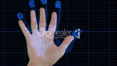 Hand scanner animation
