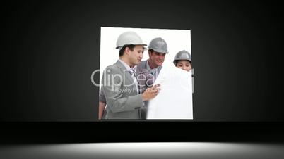 Montage of architects working