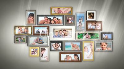 Montage of families having fun together