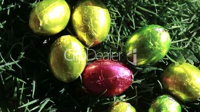 Easter eggs packed in aluminium