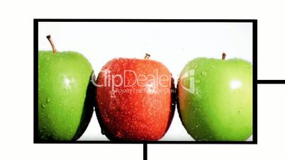 Montage of healthy fruit