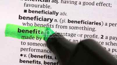Benefit highlighted in green