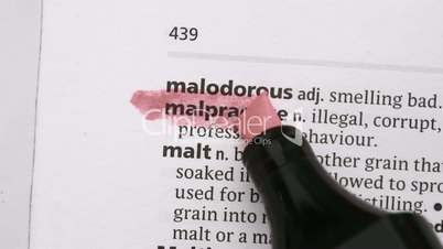 Malpractice highlighted in pink