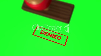 Animation with denied stamp