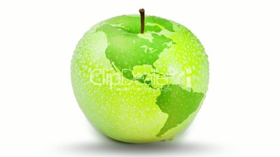 Apple turning as the earth