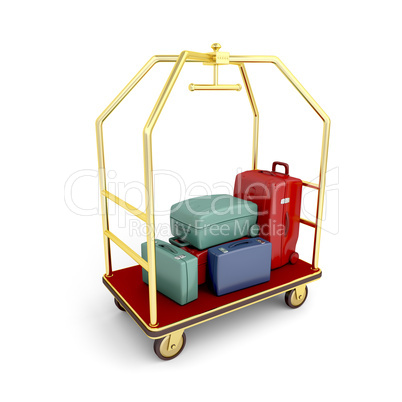 Hotel luggage cart