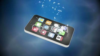 Mobile phone falling in water