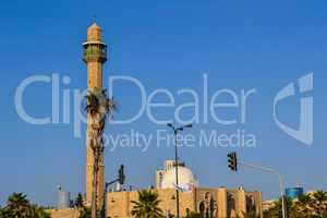 Mosque minaret in Tel Aviv