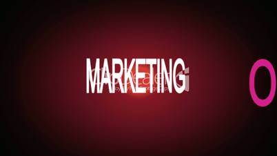 Montage of marketing business buzz words