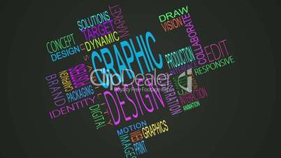 Graphic design buzzwords montage
