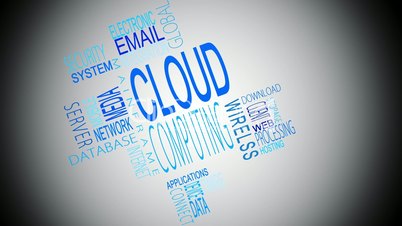 Cloud computing buzzwords montage