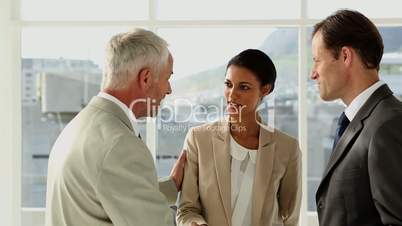Business people meeting and greeting