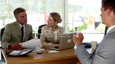Applicant humouring the interviewers during a job interview