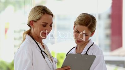Two doctors speaking