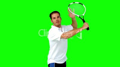 Man playing tennis 
