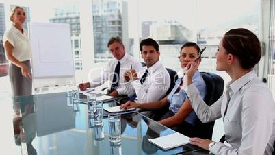 Businesswoman doing a presentation