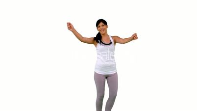 Fit woman dancing