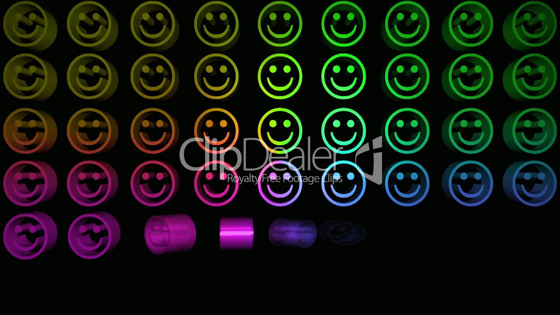 Colourful smiley faces appearing in a grid: Lizenzfreie Stock Videos ...