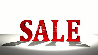 Sale in bold letters animation