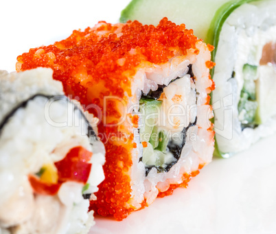 Sushi Roll on a white background