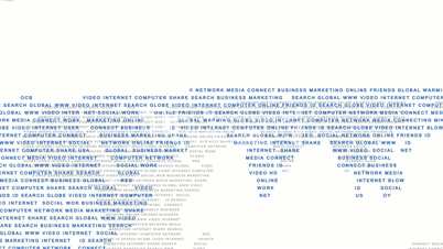 Online community terms forming map of the world