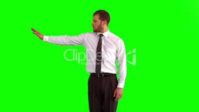 Businessman dancing and body popping