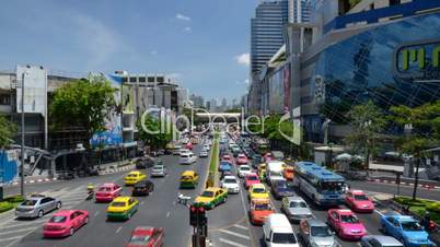 timelapse traffic bangkok