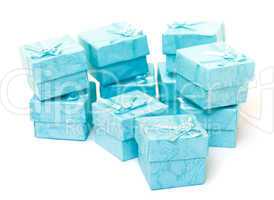 Cyan gift boxes