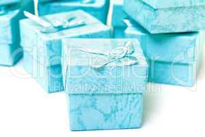 Cyan gift boxes