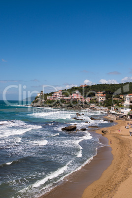 Castiglioncello, Italy. Beautiful seascape on a sunny spring day